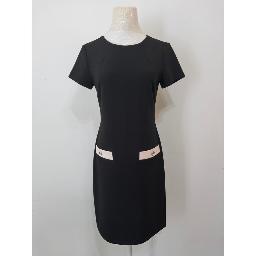 Tommy Hilfiger Women's 2 Sheath Dress Black Cocktail VTG Audry Hepburn Inspired